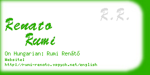 renato rumi business card